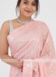 Light Pink Sequins Work Saree